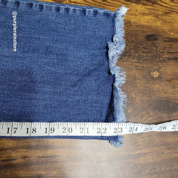 Judy Blue Jeans Jeans 29 Straight High Rise Raw Waist Hem Stretch Denim JB88503 - Picture 8 of 11